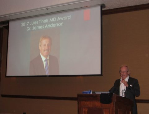 Anderson receiving award
